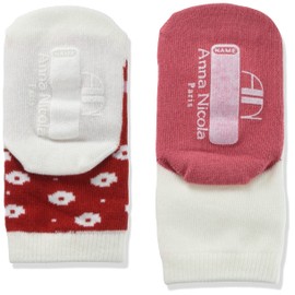 Anna Nicola 1145 Japanese Pattern Socks, 2 Pairs Set, 4.7 - 5.9 inches (12 - 15 cm), Red, Made in Japan, red