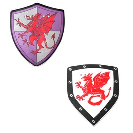 Kids Toys for 4-Year-Old Boys - Foam Sword and Shield Play Set for Gifts - 5 Pack Unique Knights Sword and Shield Design - Pretend-Play Foam Weapons for Kids Play Knights, Cool Dragon Shield for Boys