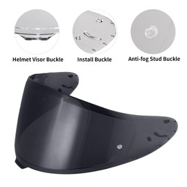 VCOROS RF-1400 Helmet Visor Replacement Face Shield Accessories Compatible with RF1400/CWR-F2/Z8/NXR2/X-Spr Pro Helmets(Black)