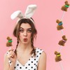Fruidles Chocolate Flavored Easter Bunny Lollipops Suckers, Colorful Easter Eggs,