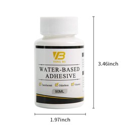 Gilding Adhesive Kit, Gold Leaf Sheets Glue, Gold Foil Paint for Craft Art, Epoxy Resin, Glass, Wood Use（90 ml + Brush + Gloves