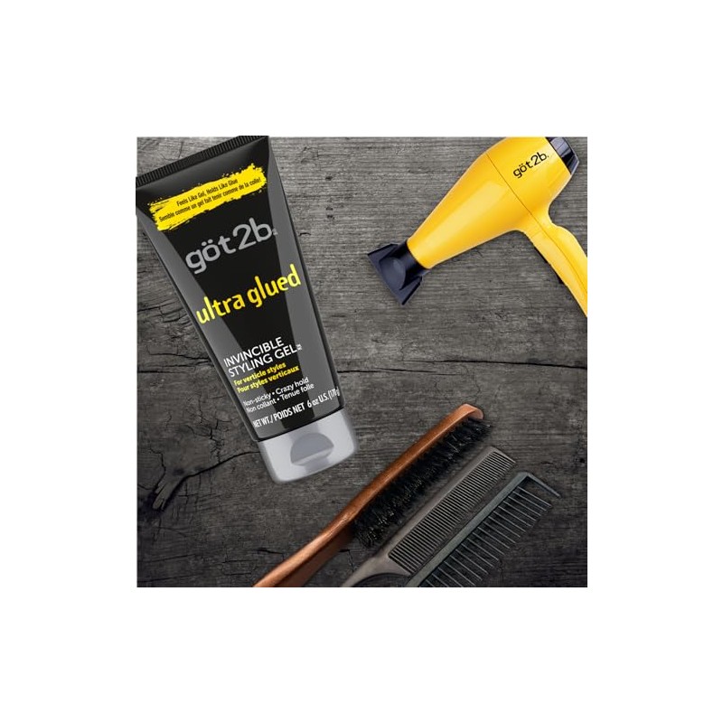 Got2b Gel de peinado invencible ultra pegado, 6 onzas