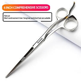 6.0 Inch Hairdressing Scissors Hairdressing Salon High-End Hairdressing Scissors Hair Styling Scissors Made Slim Design (White)