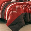 Chezmoi Collection Arden 7-Piece Modern Pleated Stripe Embroidered Zigzag Bedding