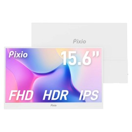Pixio PX160 Wave 15.6" IPS 1080p 60Hz Portable Monitor | Multiple Colors - White