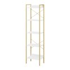 Hzuaneri Bookshelf, Book Shelf, Industrial Bookcase with 2 Hooks, Coner