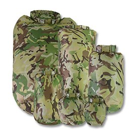 Kombat Lightweight Dry Sack - Camo MTP/Multicam Match BTP Waterproof Dry Bag for Military, Canoeing, Outdoors (4 Litre)