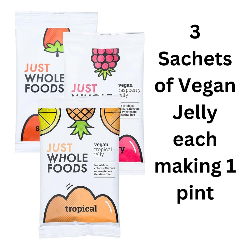 Vegan Jelly Bundle Containing 3 Sachets of Vegan Jelly, 3