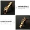 jojofuny 2pcs Sports Referee Training Whistle Metal Emergency Whistle Keychain