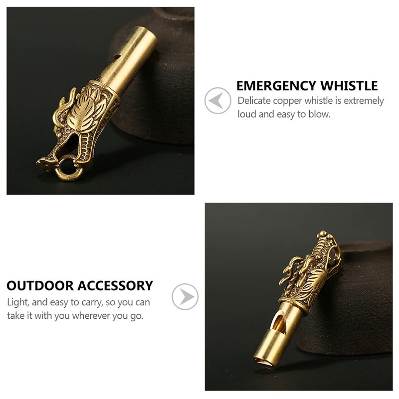 jojofuny 2pcs Sports Referee Training Whistle Metal Emergency Whistle Keychain