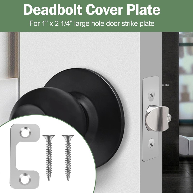 Large Hole Strike Plate - Door Lock Plate for Exterior