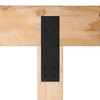 2 Pcs Straight Bracket for 6x6 Post, Steel Flat Plate