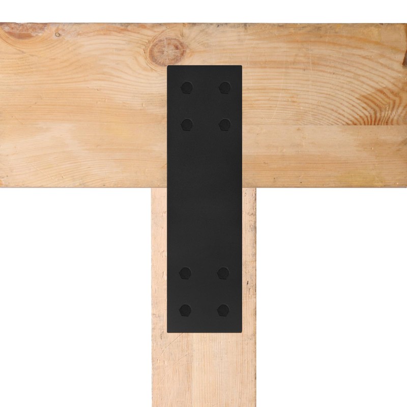 2 Pcs Straight Bracket for 6x6 Post, Steel Flat Plate
