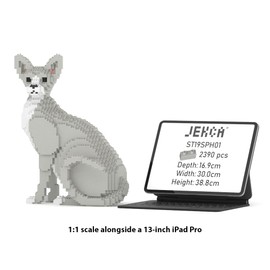 JEKCA Sphynx Cat 01S | Cat Plastic Building Blocks | Age 14+