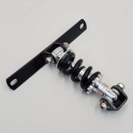 Motorcycle Solo Seat Single Shock Mounting Bracket WITH A 5" Mini Shock/Spring – For Custom Motorcycles - Fits aftermarket Solo Seats - Comes w/Weld on Shock mount for Frame - Harley Chopper Bobber