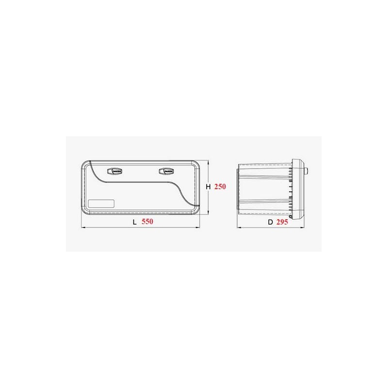 DAKEN Blackit Drawbar Box 2 - 550 x 250 x