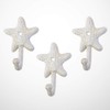 TOPBATHY 3pcs Wall Hooks Sea Star Shape Wall Mounted Decorative