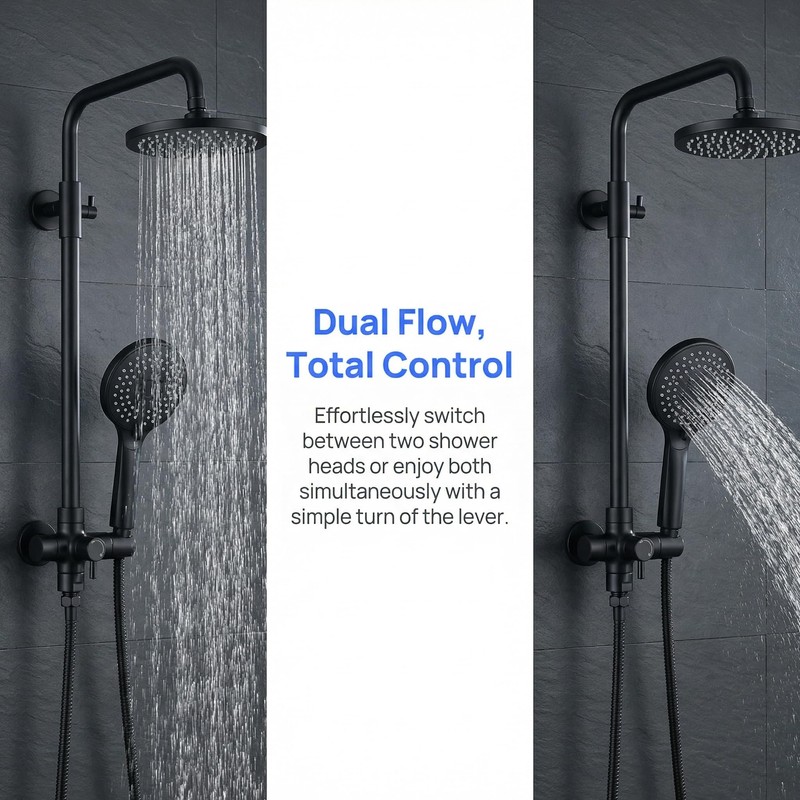 Shower Diverter Valve – G1/2 Solid Brass 3 Way Shower