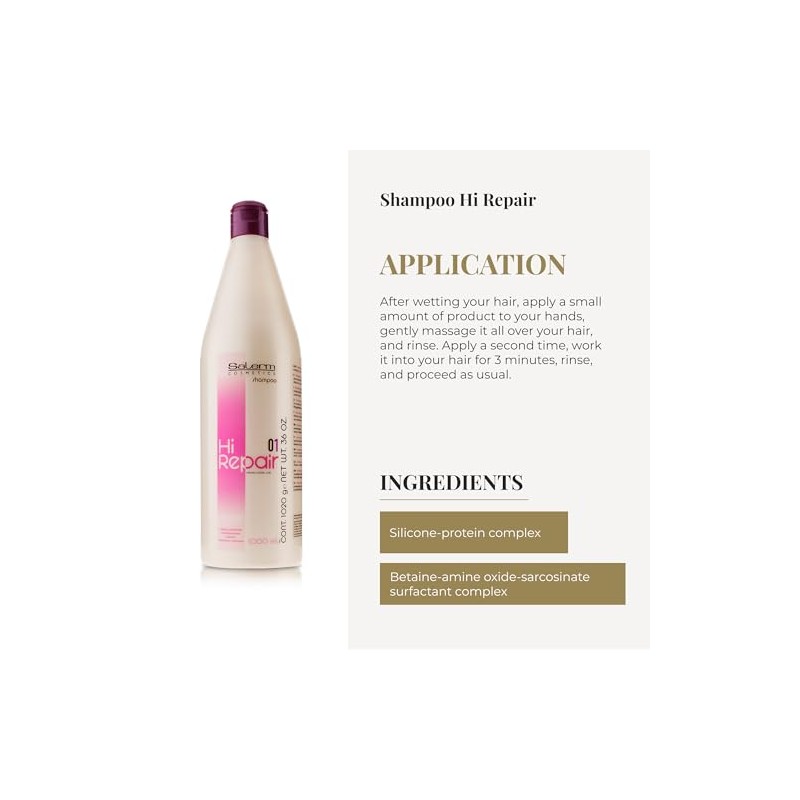 Salerm Hi Repair Shampoo 01, 36oz by Salerm