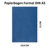 50 sheets DIN A5 paper - natural paper blue -
