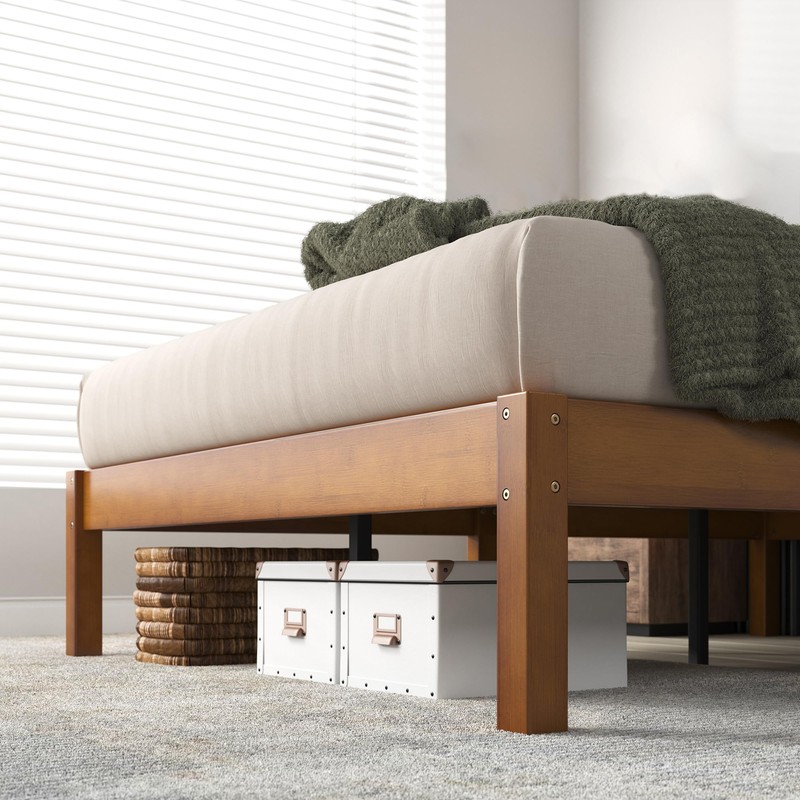 Zinus Ellie 14 Inch King Bamboo Platform Bed Frame, Wood