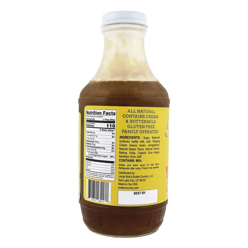 Rich & Creamy Buttermilk Syrup Maple Flavor by Uncle Bob's