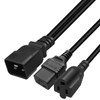 JORINDO 0.32M/1FT C20 to C19+5-15 Y Splitter Power Plug,PDU/UPS Plug