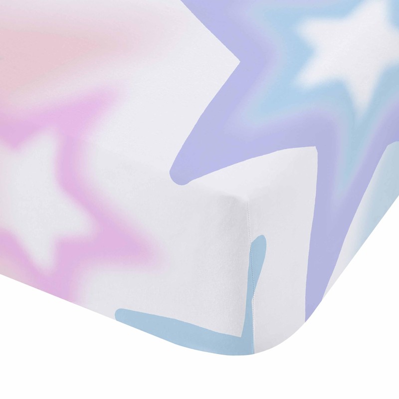 Catherine Lansfield Ombre Stars Single Fitted Sheet White