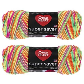 Bulk Buy: Red Heart Super Saver (2-Pack) (Day Glow, 5 oz Each Skein)