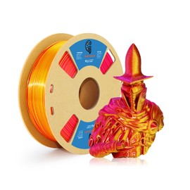 Goto Guard Silk PLA Filament,Tri Color Filament Red Purple & Gold PLA 3D Filament, Multicolor Filament for Most 3D Printer, 3D Printing Filament PLA 1.75mm 1KG(2.2lbs)