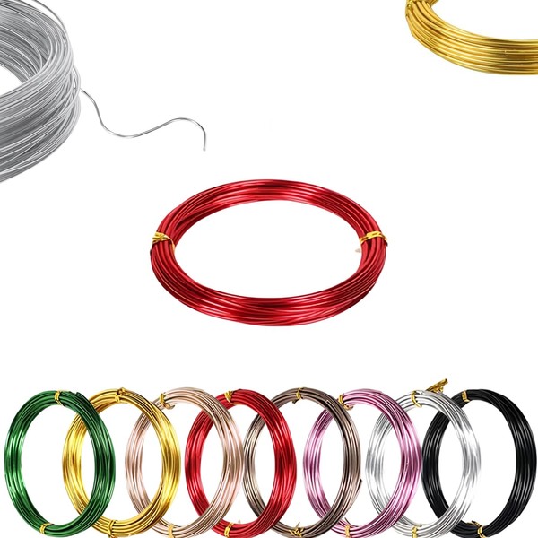 1mm Red Aluminum Craft Wire 18 Gauge,45m Wire for Crafts,Thin