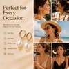 NUZON Baroque Pearl Dangle Earrings for Women 14K Gold Huggie