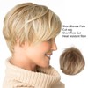 Hair Blonde Human Hair Wigs Pixie Cut Wigs Synthetic Golden
