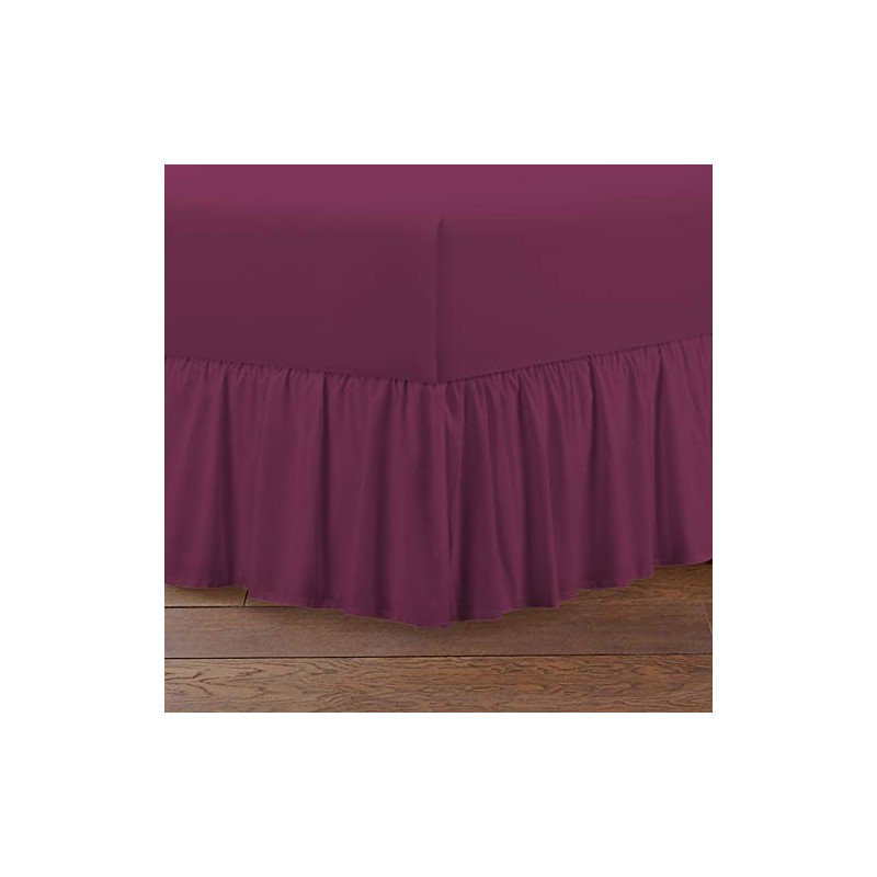 SITARA TRADING LTD T168 Frill Valance Sheet Easy Care Polycotton