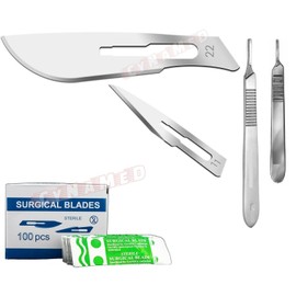 Scalpel Blades No 22 No11 100PCS Each Plus Handle No 3 Handle No 4 Dental Surgical CYNAMED