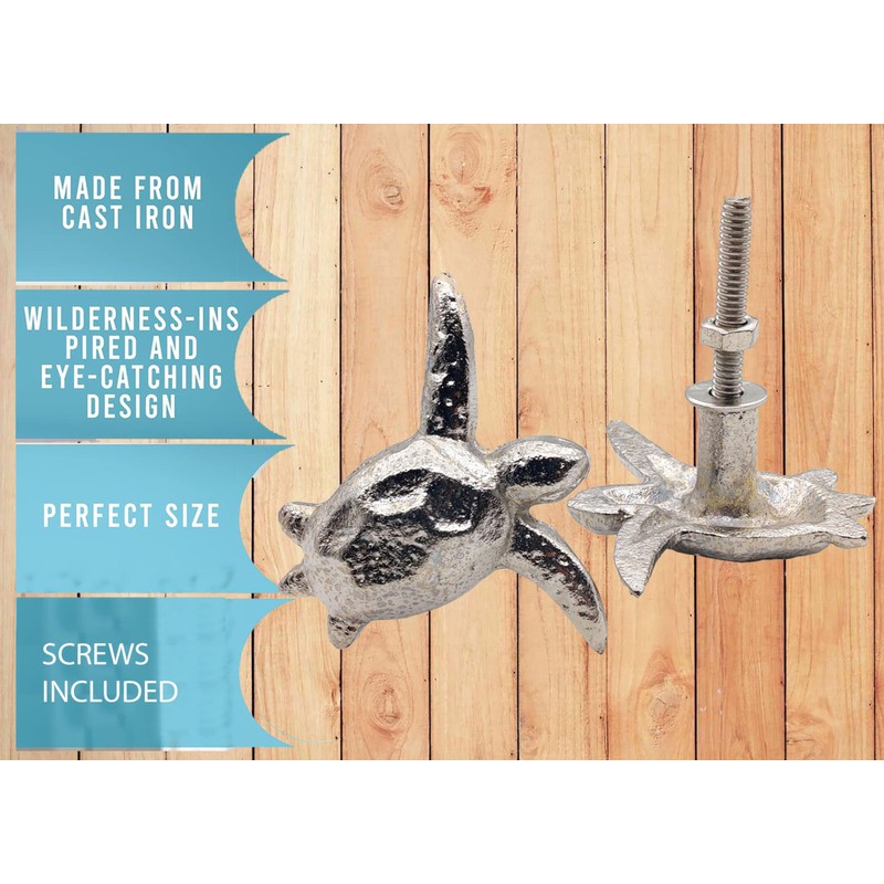 5MOONSUN5's Cast Iron Turtle knob Iron Nautical Cabinet Drawer Knobs