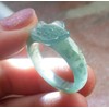Certified Green 100% A JADE Jadeite Flower RING USA. 9.25