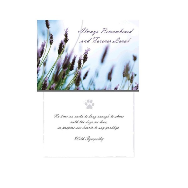 Dog Speak Always Remembered and Forever Loved - Thinking of You - Death Loss of Pet Sympathy Card
