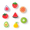 Janlifian 8 PCS Cute Fridge Magnets,Strawberry, Tomato, Orange, Kiwi, Avocado,