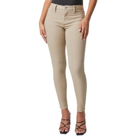 YMI Women's Hyperstretch Mid-Rise Skinny Jeans, Taupe, XL