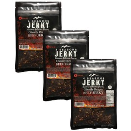 Carolina Reaper Ghost Pepper Beef Jerky - 3 Pack - by 4 Seasons Jerky - Spicy Snack - Carne Seca