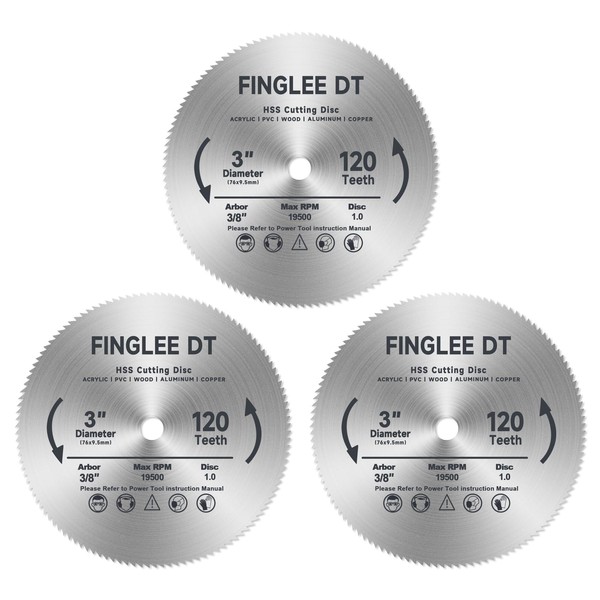 Finglee Dt 3 Inch HSS Circular Saw Blade with 3/8"