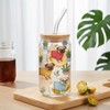 Pug Gift for Women,16 oz Glass Cup with Lids and