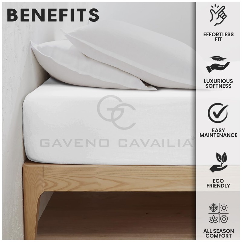 Comfy King Fitted Sheet, Wrinkle Free Plain Bedding Percale Fitted