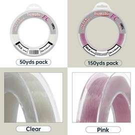 RIKIMARU FC 100% Fluorocarbon (Sakura Pink, 150Yards-8LB)