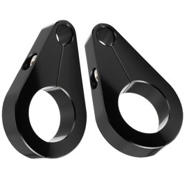 1" Clutch Throttle Cable Clamp Brake Line Clips Fit for Harley Can-Am Honda Kawasaki Suzuki Yamaha Polaris, 2 Pack, Black