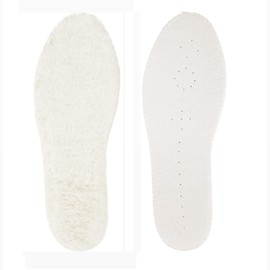 riemot Fluffy Insoles for Men Women, Thick Premium Wool Flet Inner Soles for Wellies Slippers Boots, Warm Faux Furry Comfortable Shoe Inserts for Cold Winter, Beige, Women UK6/EU39