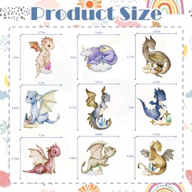 Papiailove Dragon Birthday Party Decorations - 9PCS Dragon Birthday Decorations Honeycomb Centerpieces for Tables, Birthday Party Supplies, Happy Birthday Party Decorations for Boys Girls Baby Shower