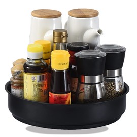 PIGPIGFLY Rotating Spice Rack for Kitchen, Kitchen Spice Rack, Rotating Spice Rack for Storing Spices and Jars in The Pantry, Stainless Steel Spice Organiser (31 cm)