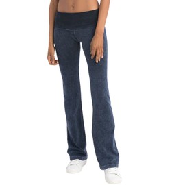 Hard Tail Roll Down Bootleg Flare Pant - Women's Breathable Yoga Pants Made in USA